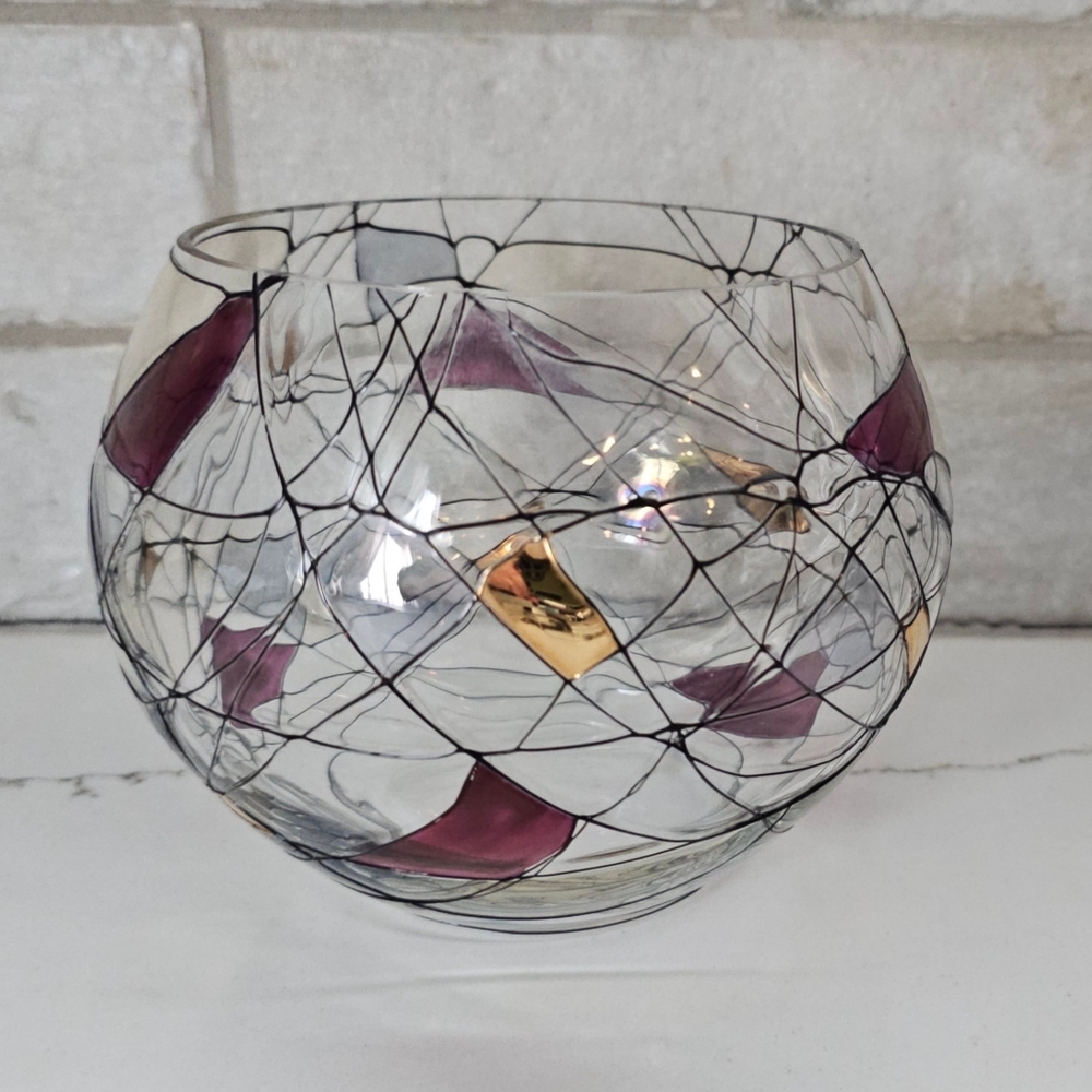 Partylite retired Calypso Mosaic candle bowl holder
